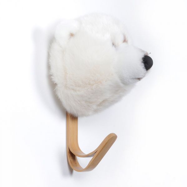 Porte-manteau mini ours blanc