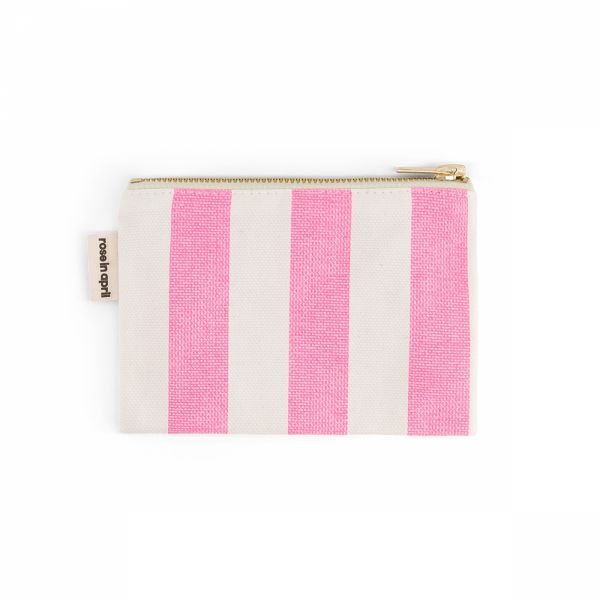 Petite trousse Marie Rayée Néon Pink