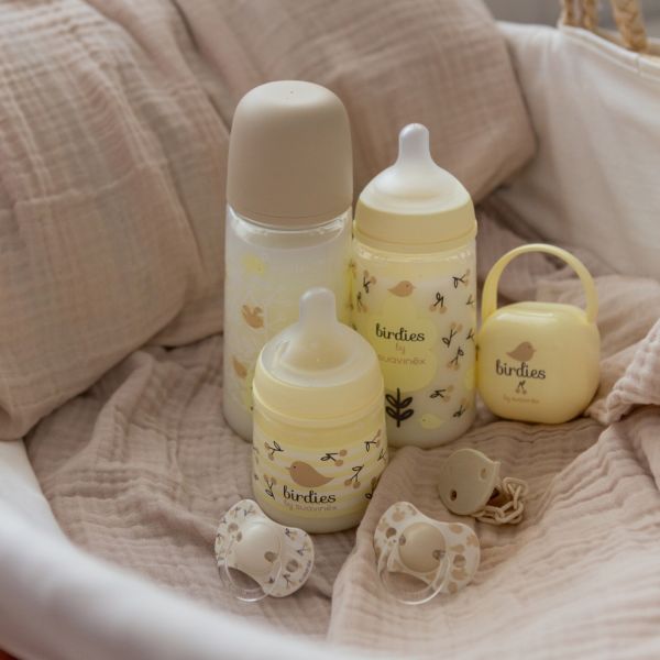 Porte sucette bébé Birdies Beige