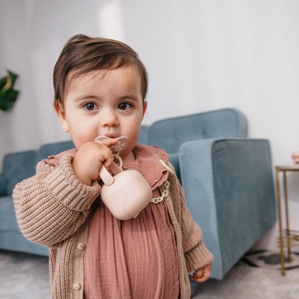 Porte sucette bébé Birdies Rose