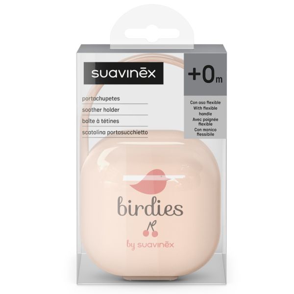 Porte sucette bébé Birdies Rose