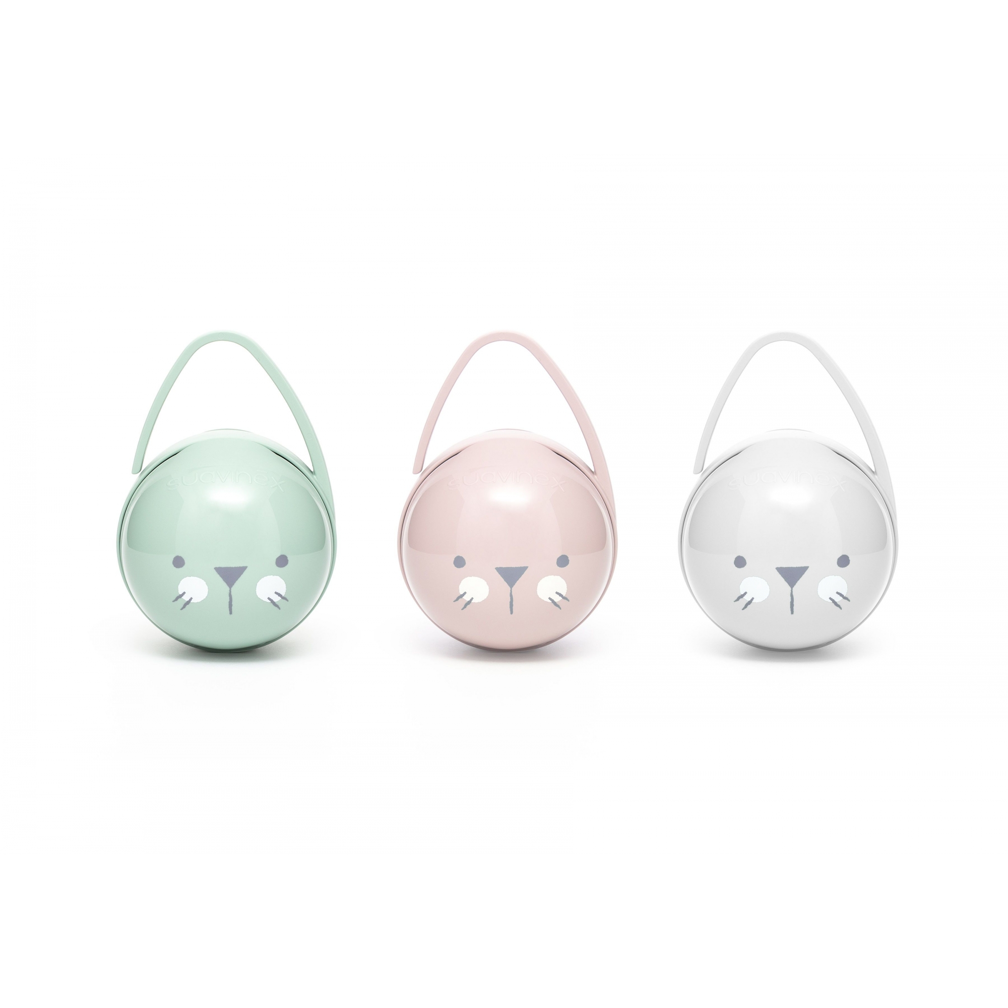 Suavinex Porte Sucette Duo Hygge Baby Gris 1 Unité 