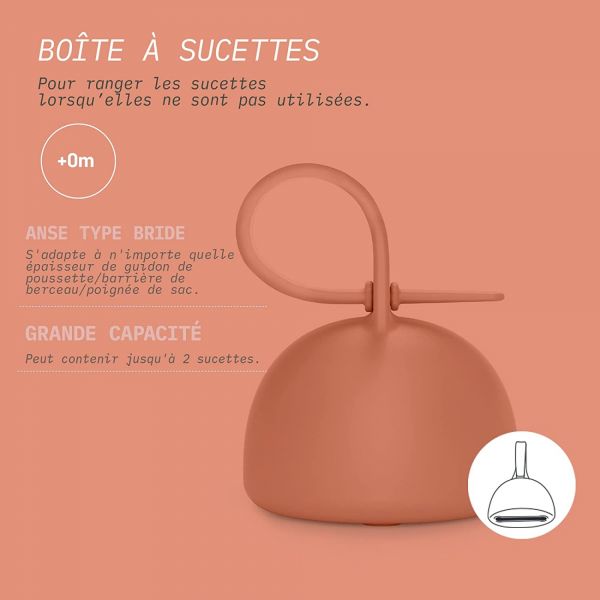 Boite à sucettes Colour Essence silicone bleu