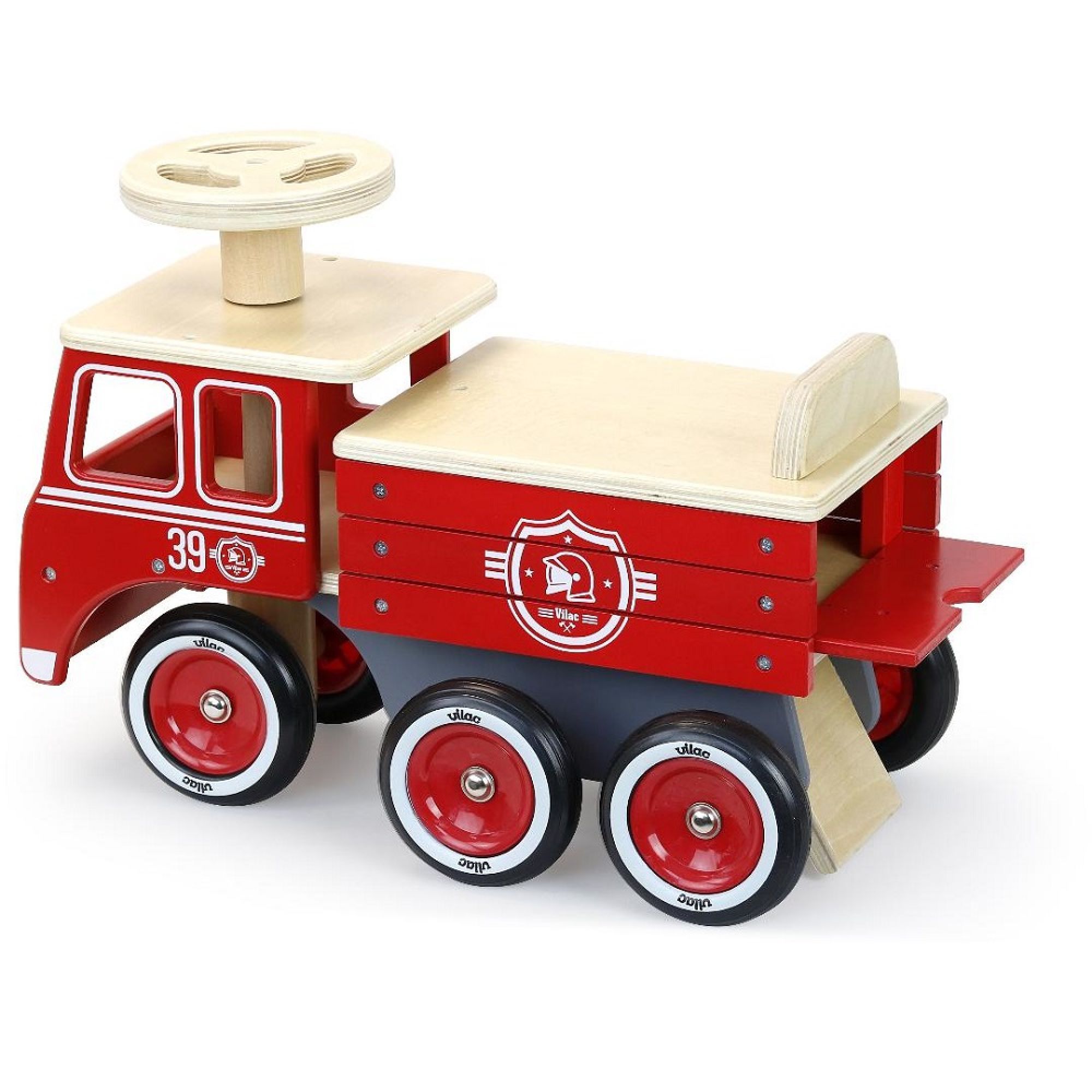 Jouet de camion de pompier pour garçons de 1, 2, 3, 4, 5, 6 ans, 5 en 1 -  Porteur pour enfants -Camions de pompiers pour