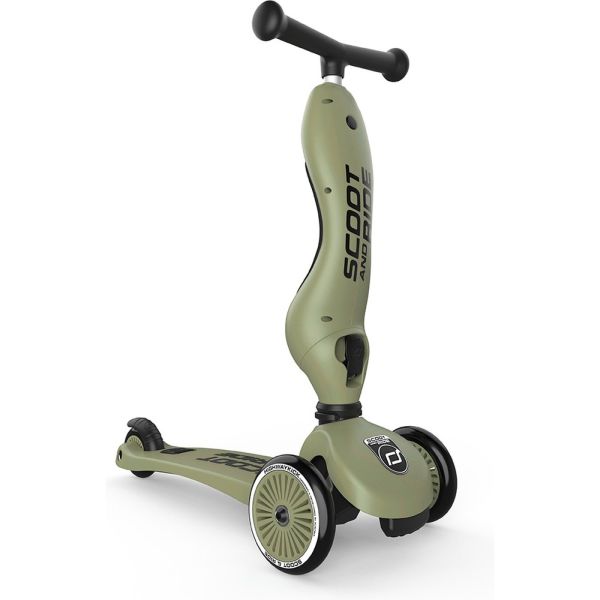 Porteur évolutif en trottinette Highwaykick 1 Olive
