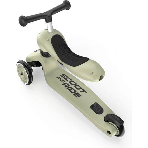 Porteur évolutif en trottinette Highwaykick 1 Olive
