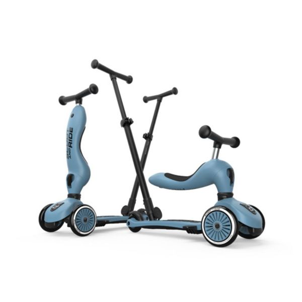 Porteur évolutif en trottinette Highwaykick 1 Push&Go Bleu Acier