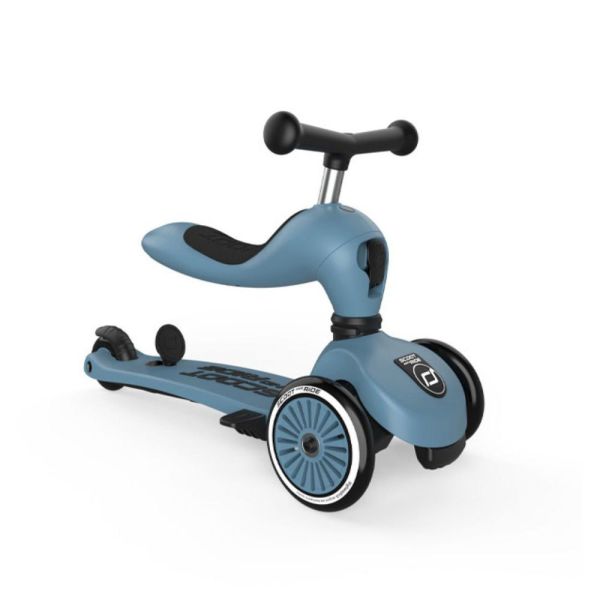 Porteur évolutif en trottinette Highwaykick 1 Push&Go Bleu Acier