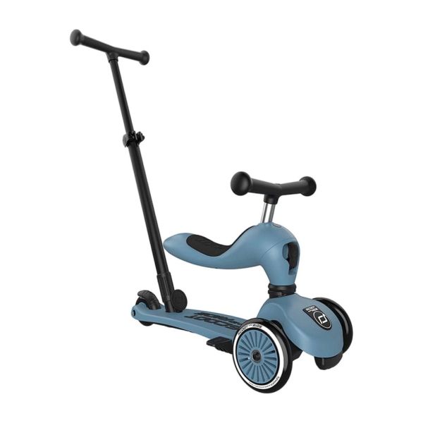 Porteur évolutif en trottinette Highwaykick 1 Push&Go Bleu Acier