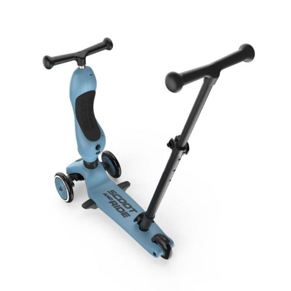 Porteur évolutif en trottinette Highwaykick 1 Push&Go Bleu Acier