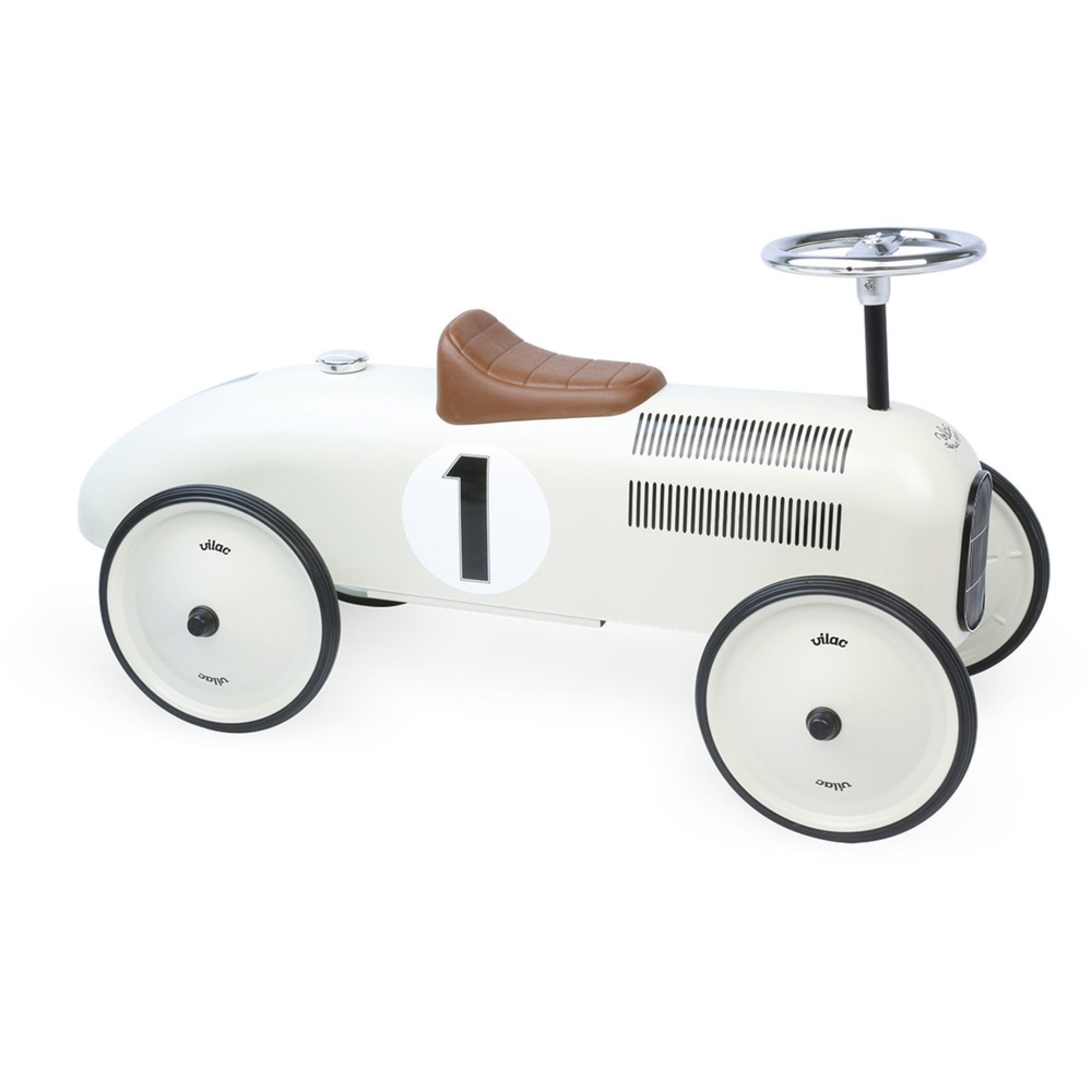 Porteur voiture vintage Blanc crème - Made in Bébé