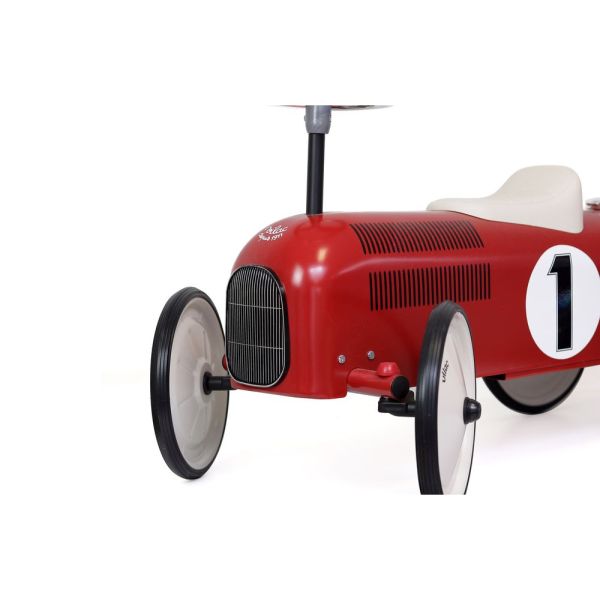 Porteur voiture vintage Rouge et crème