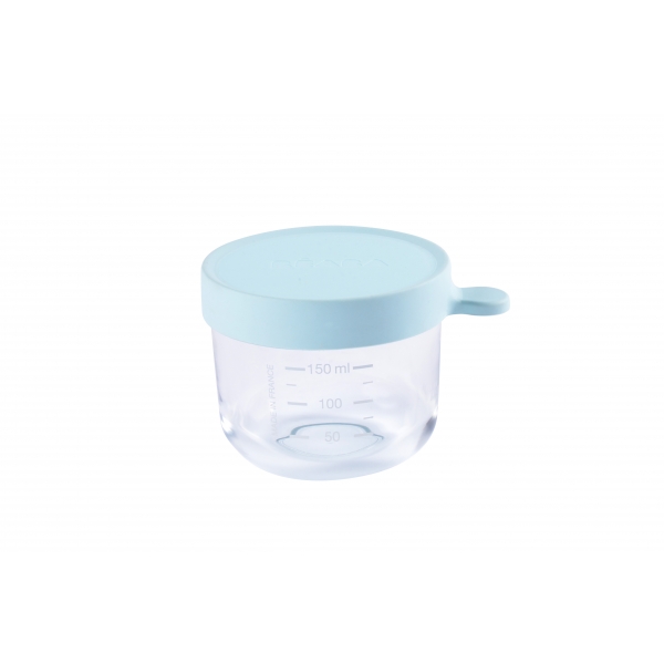 Pot de conservation portion verre 150 ml light blue