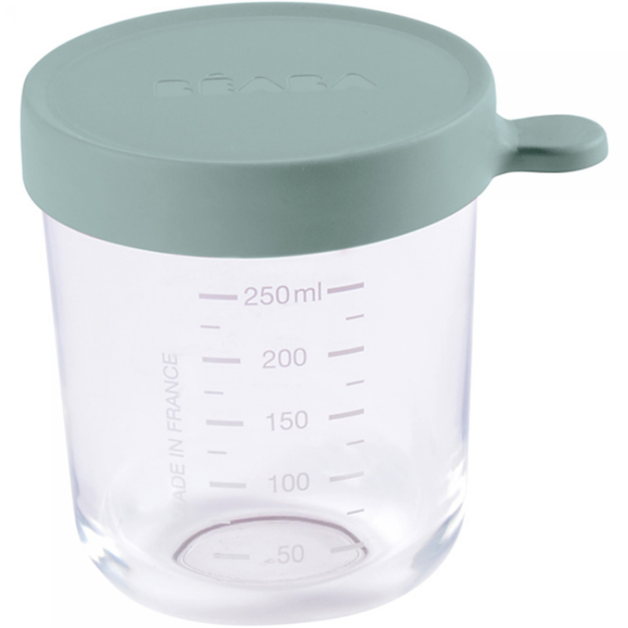 Beaba Pot De Conservation Portion Verre 250 Ml Eucalyptus Green Made In Bebe