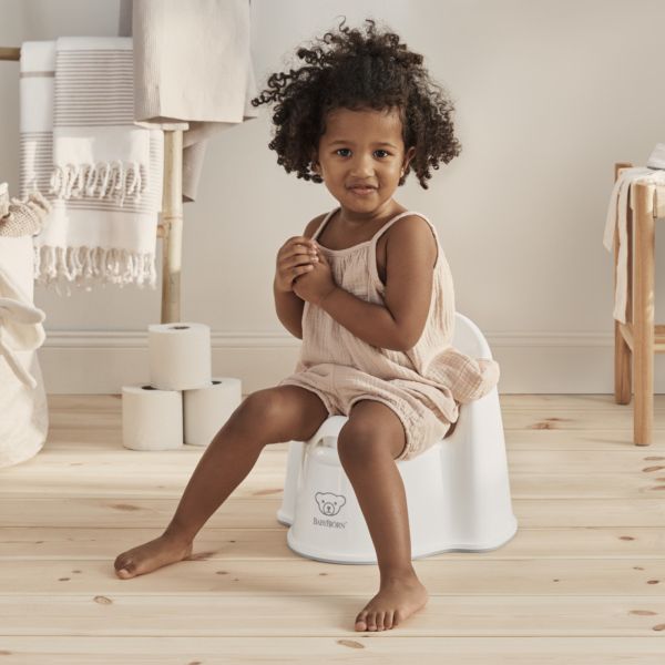 Pot fauteuil blanc et gris