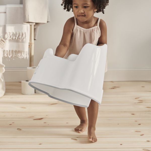 Pot fauteuil blanc et gris