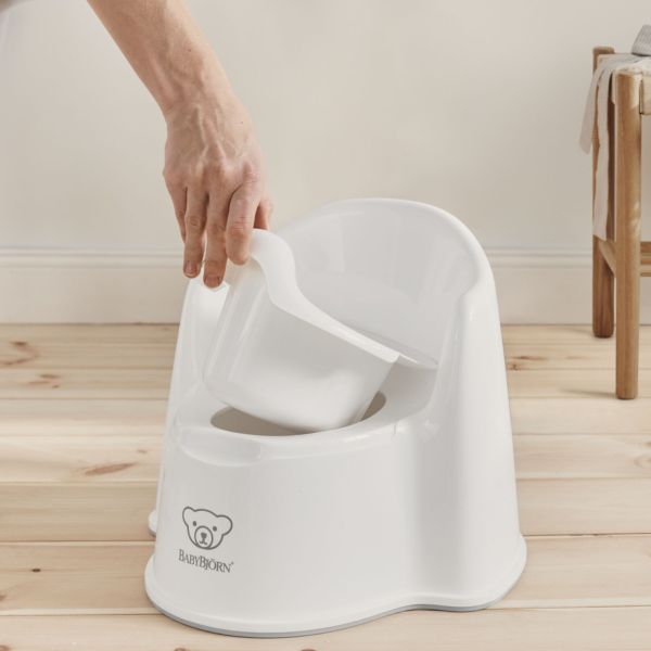 Pot fauteuil blanc et gris