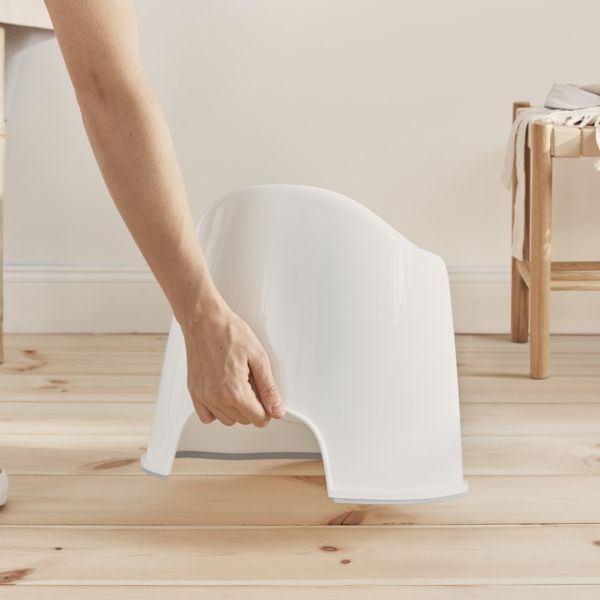 Pot fauteuil blanc et gris