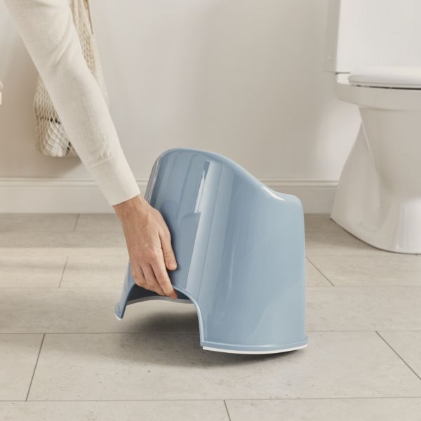 Pot fauteuil bleu profond et blanc