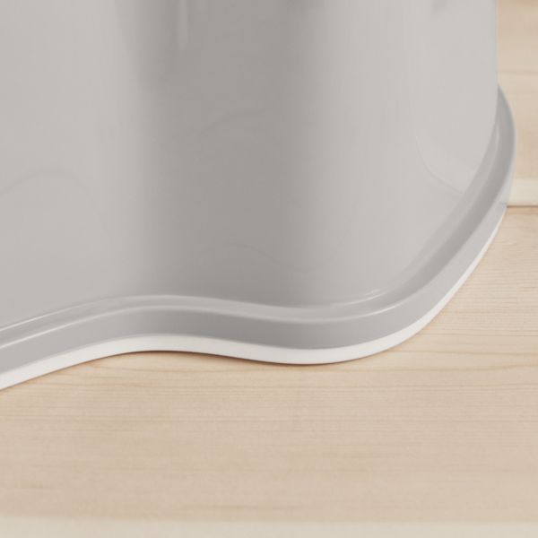Pot fauteuil gris et blanc