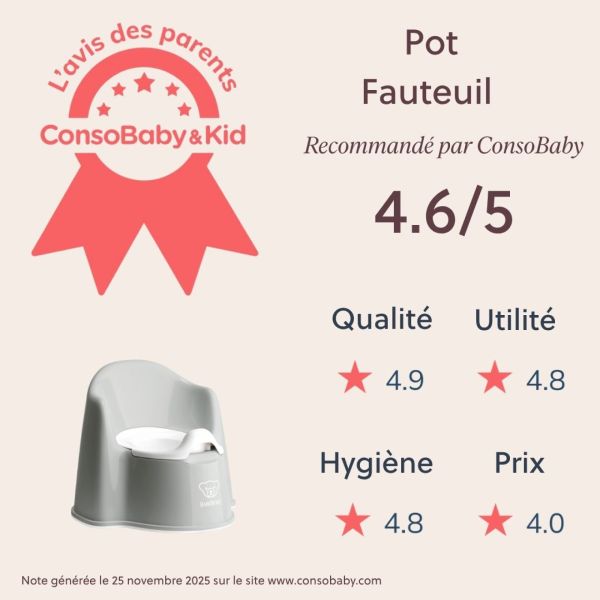 Pot fauteuil gris et blanc