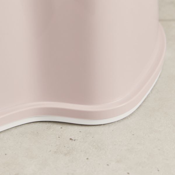 Pot fauteuil rose pastel et blanc