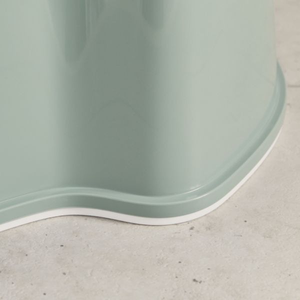 Pot fauteuil vert profond et blanc