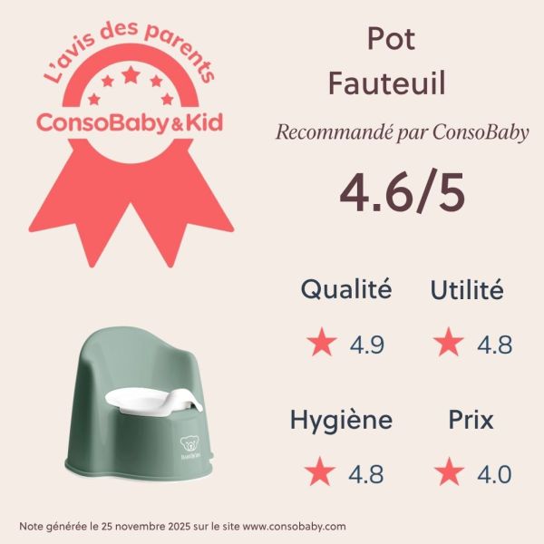 Pot fauteuil vert profond et blanc