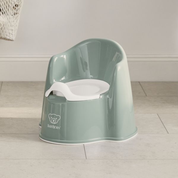 Pot fauteuil vert profond et blanc