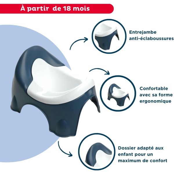 Pot d'apprentissage Ideo Bleu nuit