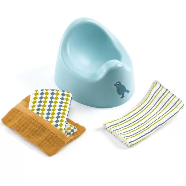Set de toilette Pot et Lingettes pour poupée Poméa