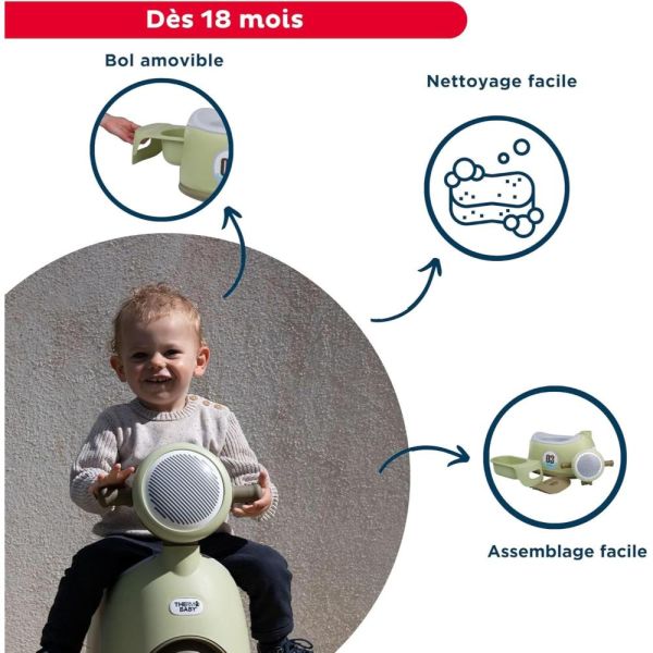 Pot enfant Scooter Vert olive