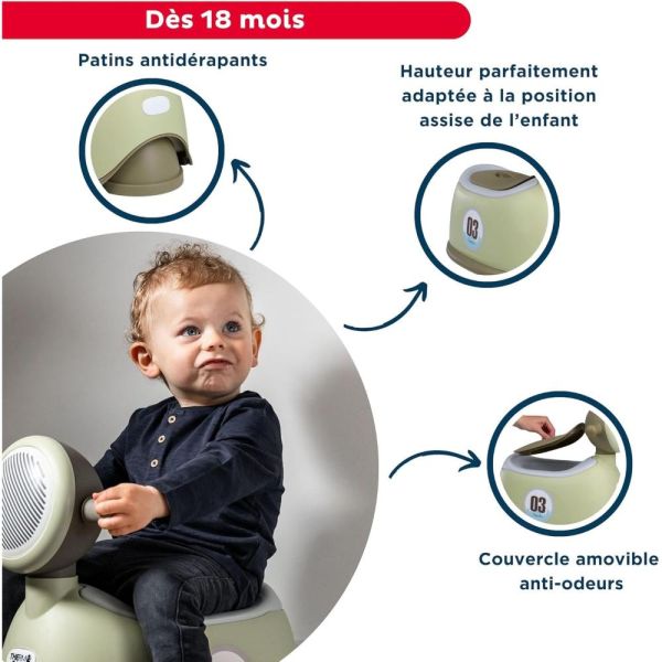 Pot enfant Scooter Vert olive
