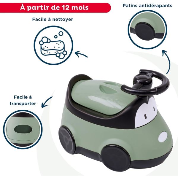 Pot enfant voiture Vert sauge