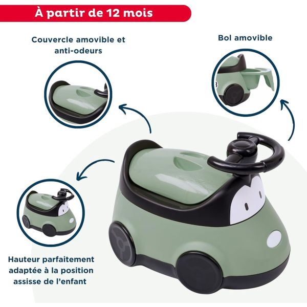 Pot enfant voiture Vert sauge