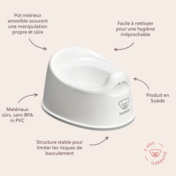 Pot Smart blanc et gris