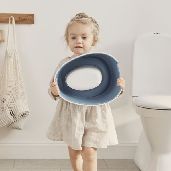 Pot Smart bleu profond et blanc