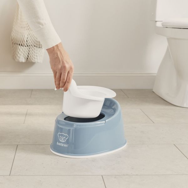 Pot Smart bleu profond et blanc
