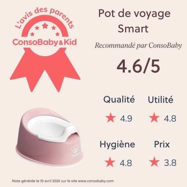 Pot Smart rose pastel et blanc