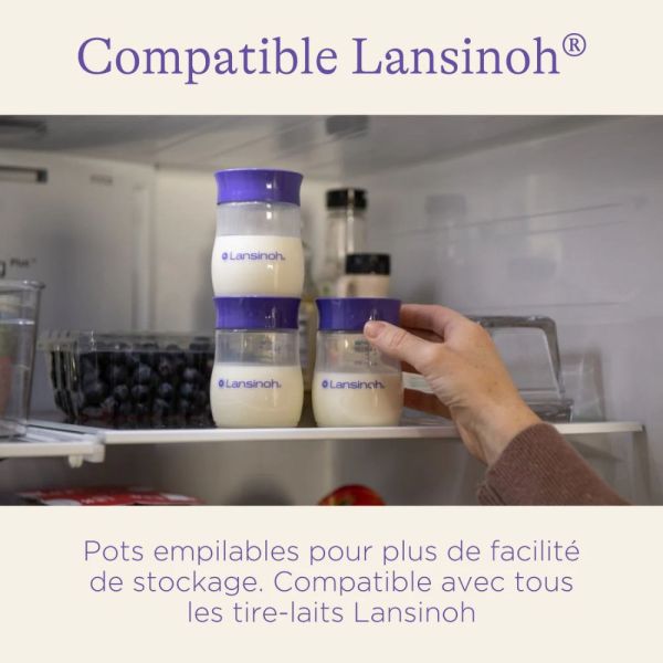 Pots de conservation lait maternel 4x160ml