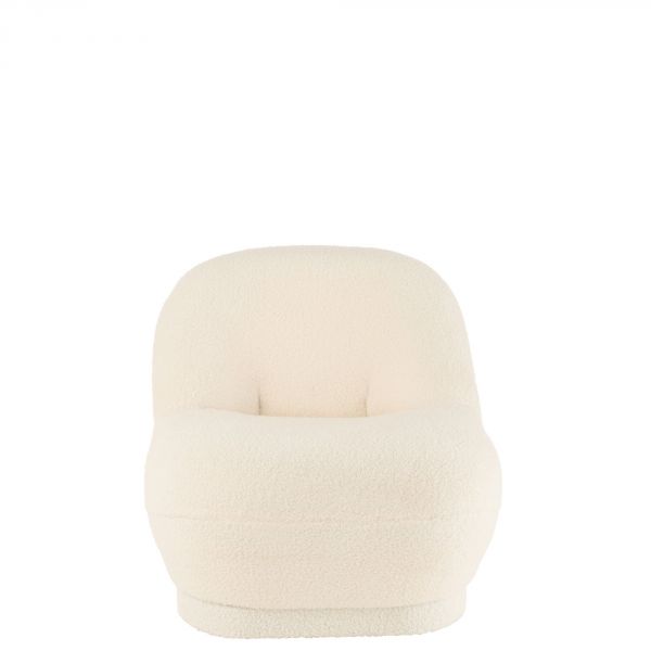 Fauteuil Teddy Bouclé blanc