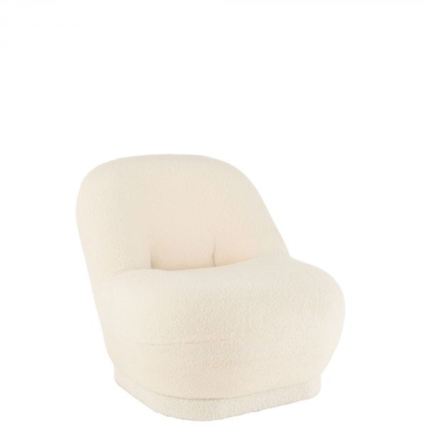 Fauteuil Teddy Bouclé blanc