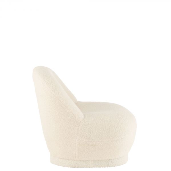 Fauteuil Teddy Bouclé blanc