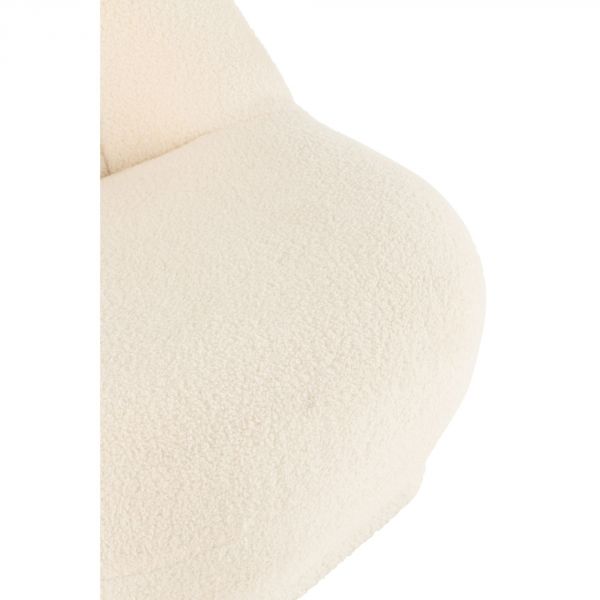 Fauteuil Teddy Bouclé blanc