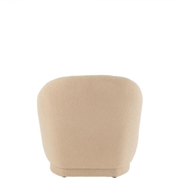 Fauteuil Teddy Velours beige