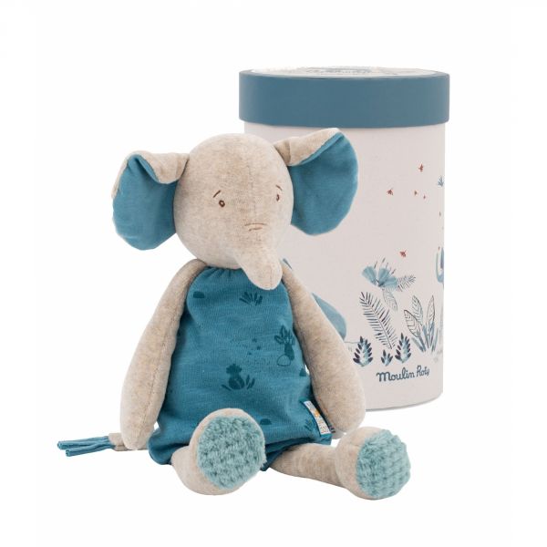 Peluche Sous mon Baobab - Eléphant Bergamote