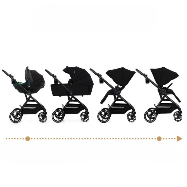 Poussette trio Yoxi 3 en1 Pure Black