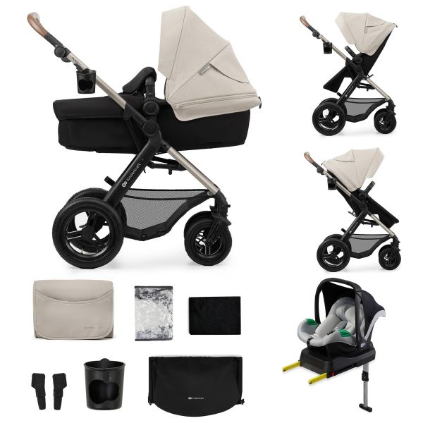 Poussette trio Moov² Air Wheels avec base Moonlight Grey