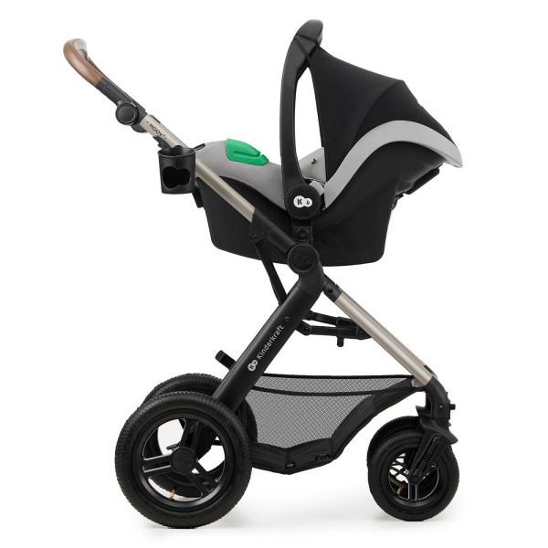 Poussette trio Moov² Air Wheels avec base Moonlight Grey