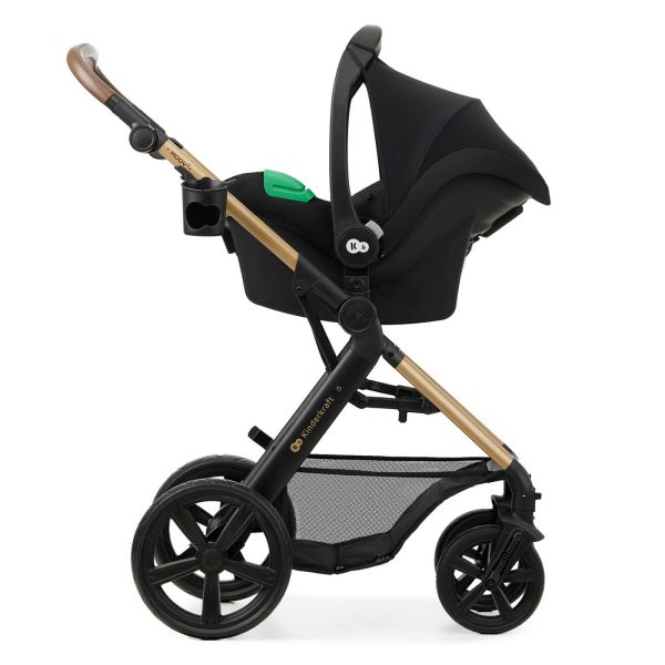 Poussette trio Moov² Eva Wheels avec base Pure Black